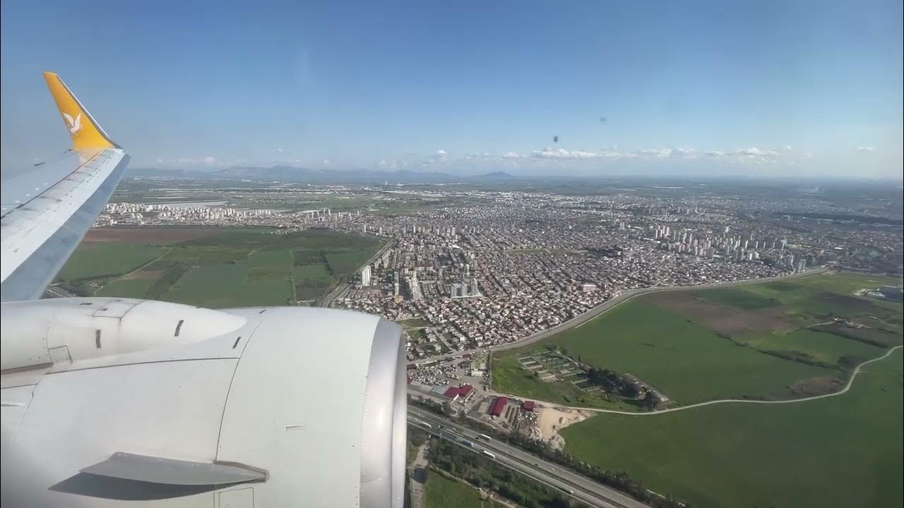 Flight REPORT - Adana Şakirpaşa Airport Landing- Boeing 737-800 - YouTube