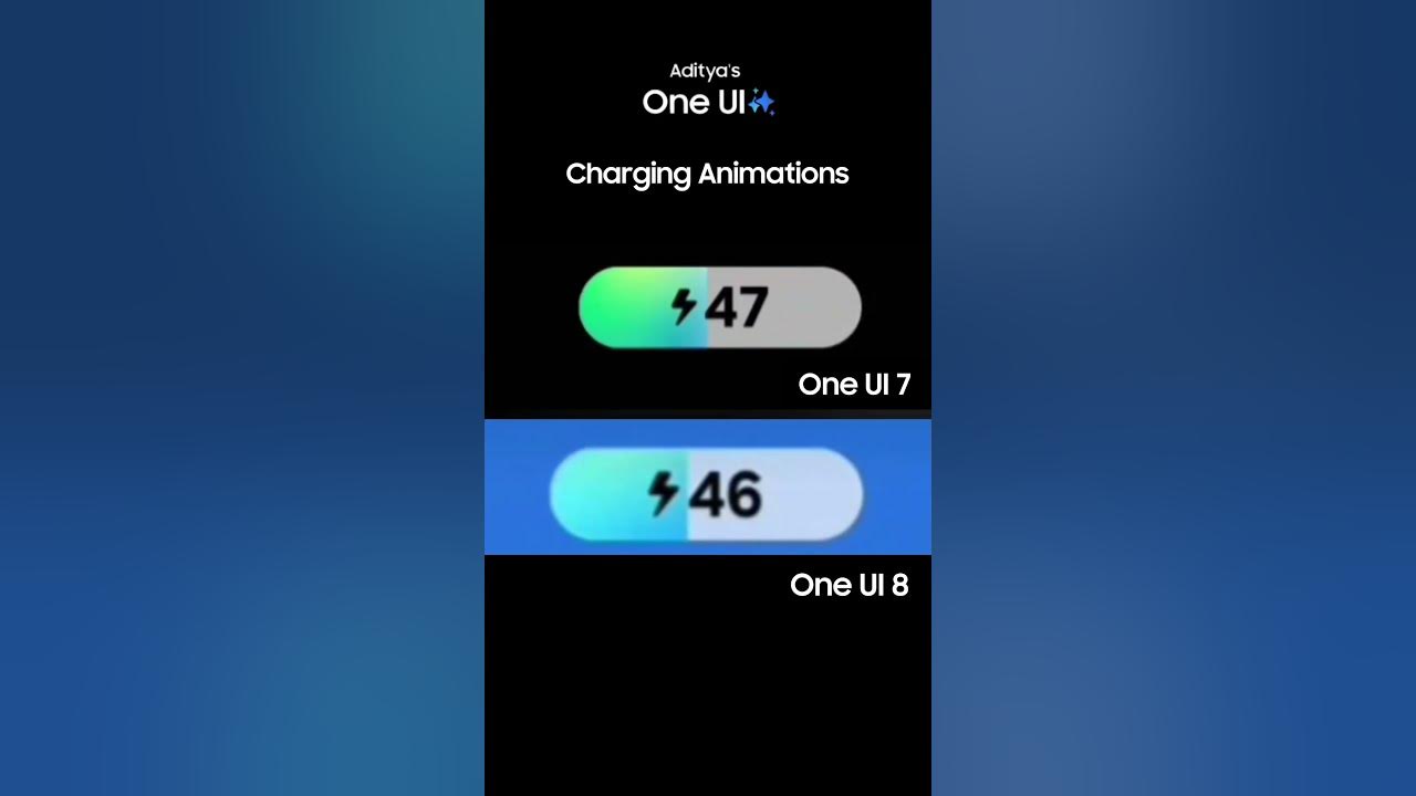 One UI 7 vs One UI 8 Charging Animations | #adityasoneui #samsung #oneui7 #oneui8 #android #galaxyai