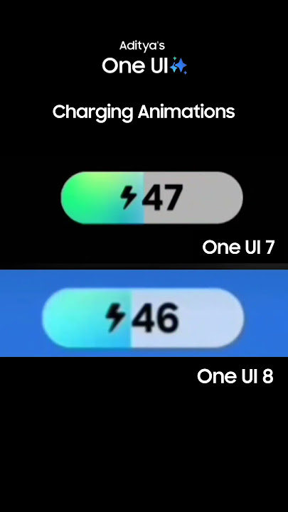 One UI 7 vs One UI 8 Charging Animations | #adityasoneui #samsung #oneui7 #oneui8 #android #galaxyai