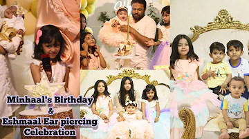 Minhaal's Birthday & Eshmal Ear piercing celebration- Eshaan & Roshaan - Babylicious vlog