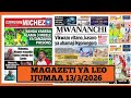 Magazeti Ya Leo Machi 13 2026 Ijumaa Magazeti Ya Michezo Leo Asubuhi Ijumaa SIMBA