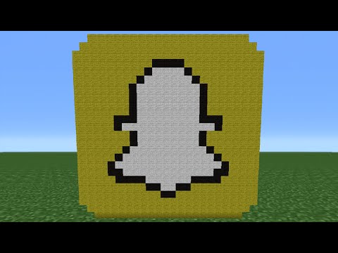 Minecraft Tutorial: How To Make The Snapchat Logo