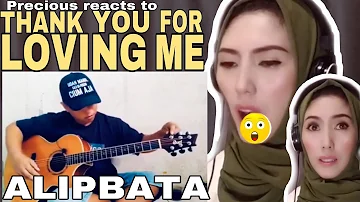 THANK YOU FOR LOVING ME- ALIPBATA FINGERSTYLE COVER (REACTION)