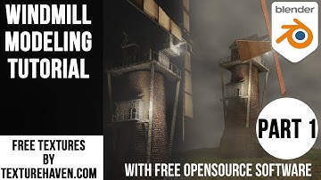 Windmill 3D modelling Blender Tutorial PART 1/5  Windmühle modellieren