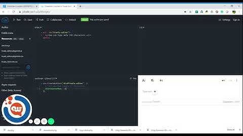 Character Counter in Froala Editor V3 JSFiddle