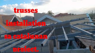 truses installation na tayo sa catalunan project