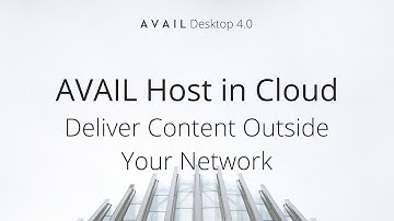 Introduction to AVAIL Host in Cloud