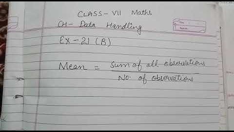 Q1,2,3,4,5 Ex-21B ch-Data Handling class VII ICSE BOARD maths by love with mathematics
