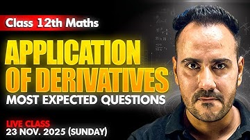 Application of Derivatives - Most Expected Questions 🔥 | Class 12 Maths | Ushank Sir