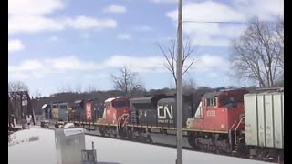 WB CN U703 Empty Ethanol with CSX 2575 "GP38-2" Leading at Cedar Falls on March 7, 2022