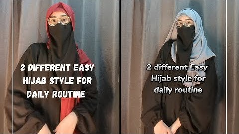 2 Instant/Ready & Full Coverage Hijab Tutorial| Georgette hijab styles | Chiffon Hijab With Niqab
