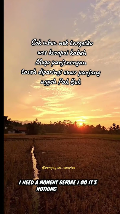 Sehat slalu ya pak, buk. #fypシ゚viral #sunrise #quotes
