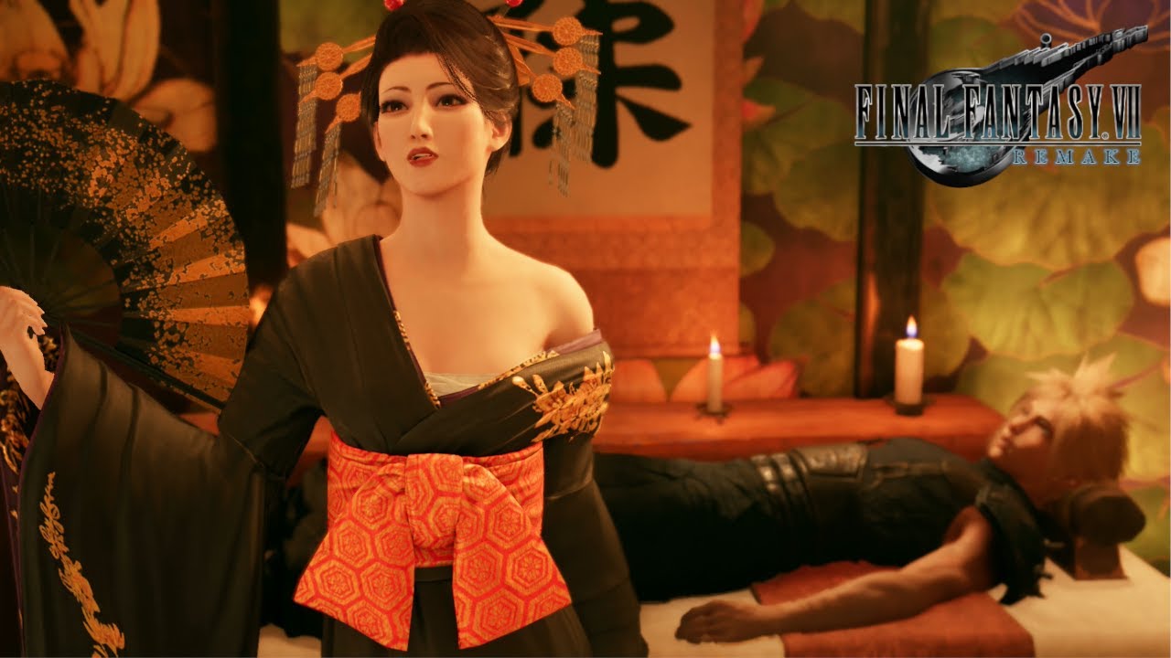 Final Fantasy VII Remake Cloud Orders A Luxury Massage From Madam M 