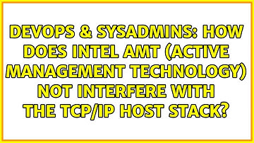 How does Intel AMT (Active Management Technology) not interfere with the TCP/IP host stack?