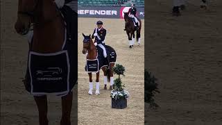 gareth hughes and  classic gold strike first place trophy #dressage