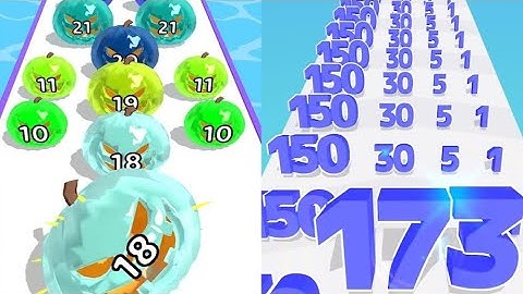 Number Stack 3D Run vs Count master 2048 Run| All Levels Gameplay | Android, iOS New Skin Satisfying