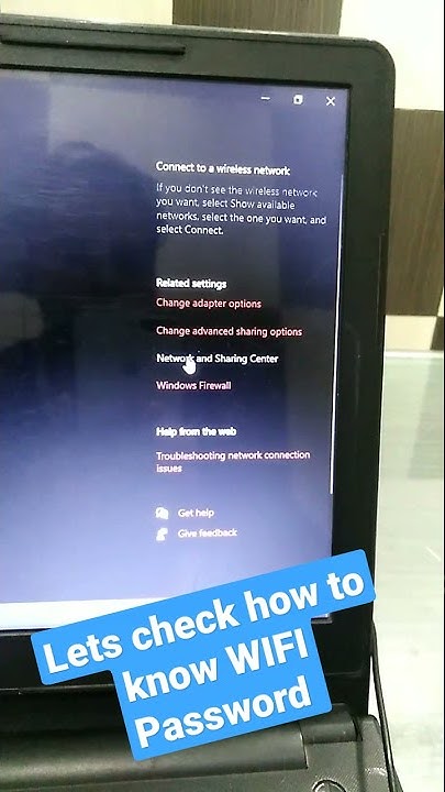 HOW TO KNOW WIFI PASSWORD USING LAPTOP - YouTube