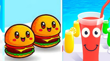 Juice Run vs Food Run | Satisfying ASMR Gameplay | Android iOS Games