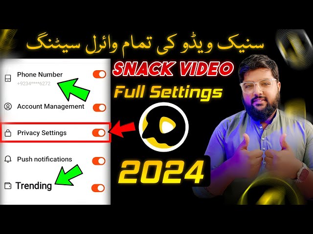 Snack Video Setting 2024 | Snack Video Full Setting | Snack Video Earning 2024 class=