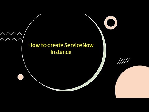 How to create ServiceNow Instance