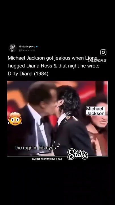 Michael Jackson got jealous when Lionel hugged Diana Ross & that night he wrote Dirty Diana (1984)