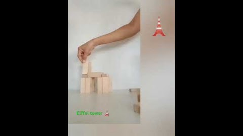 How to make Eiffel tower using Jenga .