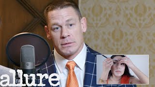 john cena narrates a makeup tutorial with ike barinholtz allure