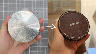 [Making] '쇠'에서 럭셔리 가죽 문진으로 진화하는 과정 // Crafting a stylish leather cover for your Iron weight.