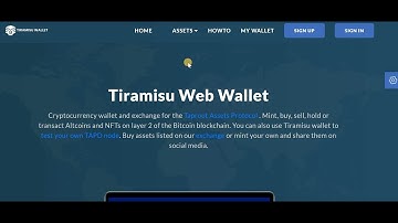 Tiramisu Web Wallet | First Wallet / Exchange / Platform for Taproot Assets on Bitcoin Blockchain
