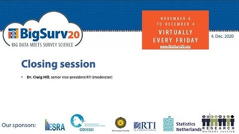 BigSurv20 closing session
