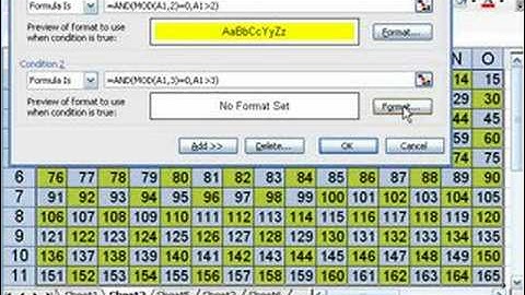 Excel for Math Classes: Sieve of Eratosthenes II