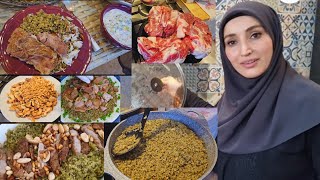 من أطيب الأكلات الحلبية السورية 🥰 الفريكة باللحمة 🍖🥩