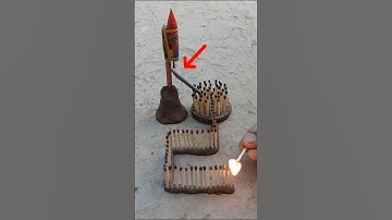 Matchstick Chain Reaction to Rocket Launch – Satisfying Firework Experiment #shortsvideo