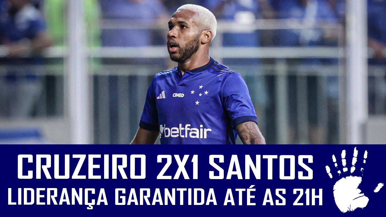 Cruzeiro vence o Santos com gols de Wesley e vira líder do Brasileirão