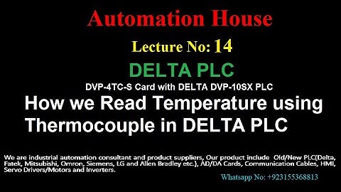How to Read Temperature in DELTA PLC #Thermocouples_Reading