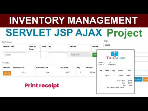 Inventory Management complete project Jsp Servlet Ajax