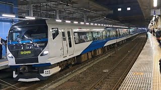 JR東日本E257系NA-11編成　特急湘南小田原行き品川駅到着(2023/5/10)