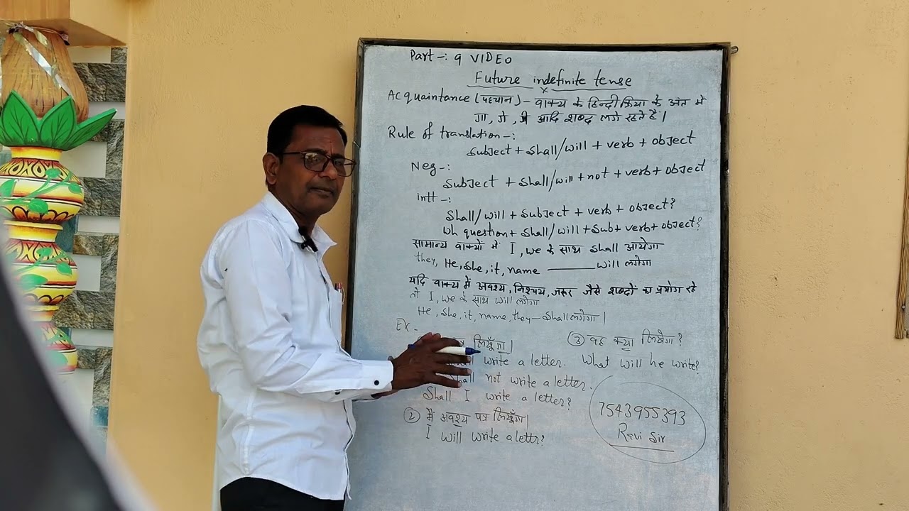 Future indefinite tense full video part -9english translation #study