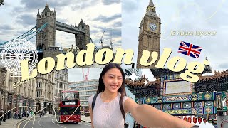 12 HOURS LAYOVER IN LONDON🎡💂🏼‍♂️🇬🇧₊˚⊹♡ | solo trip, city-walk, big ben, tower bridge, chinatown