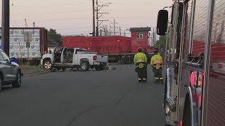 No injuries in Adams County crash involving truck, train