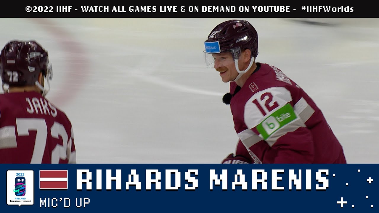 Micd Up Rihards Marenis (Latvia) 2022 #IIHFWorlds