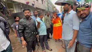 A Road Has Been Damaged Due To Heavy Rain In Hyderabad, GHMC Mayor Vijayalakshmi Visited The Spot