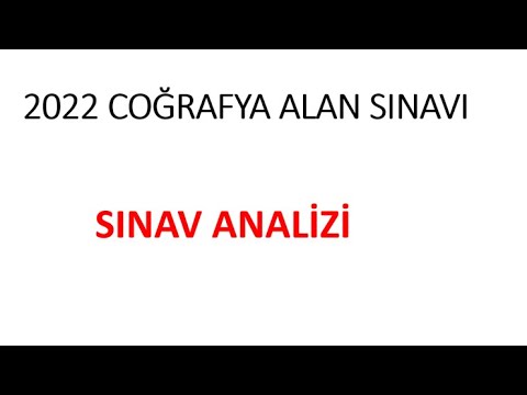 2022 COĞRAFYA ALAN SINAVI KPSS ÇIKMIŞ SORULAR -  SINAV ANALİZİ (ÇINAR ÖABT)