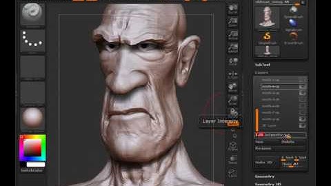 Exaggerated Facial Expressions in ZBrush and Maya. Part 12