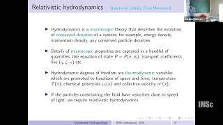 Relativistic hydrodynamics and its applications in heavy-ion collisions by Chandrodoy Chattopadhyay