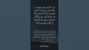 60 سورة البقرة: التلاوة المعبرة مع الترجمة الإنجليزية