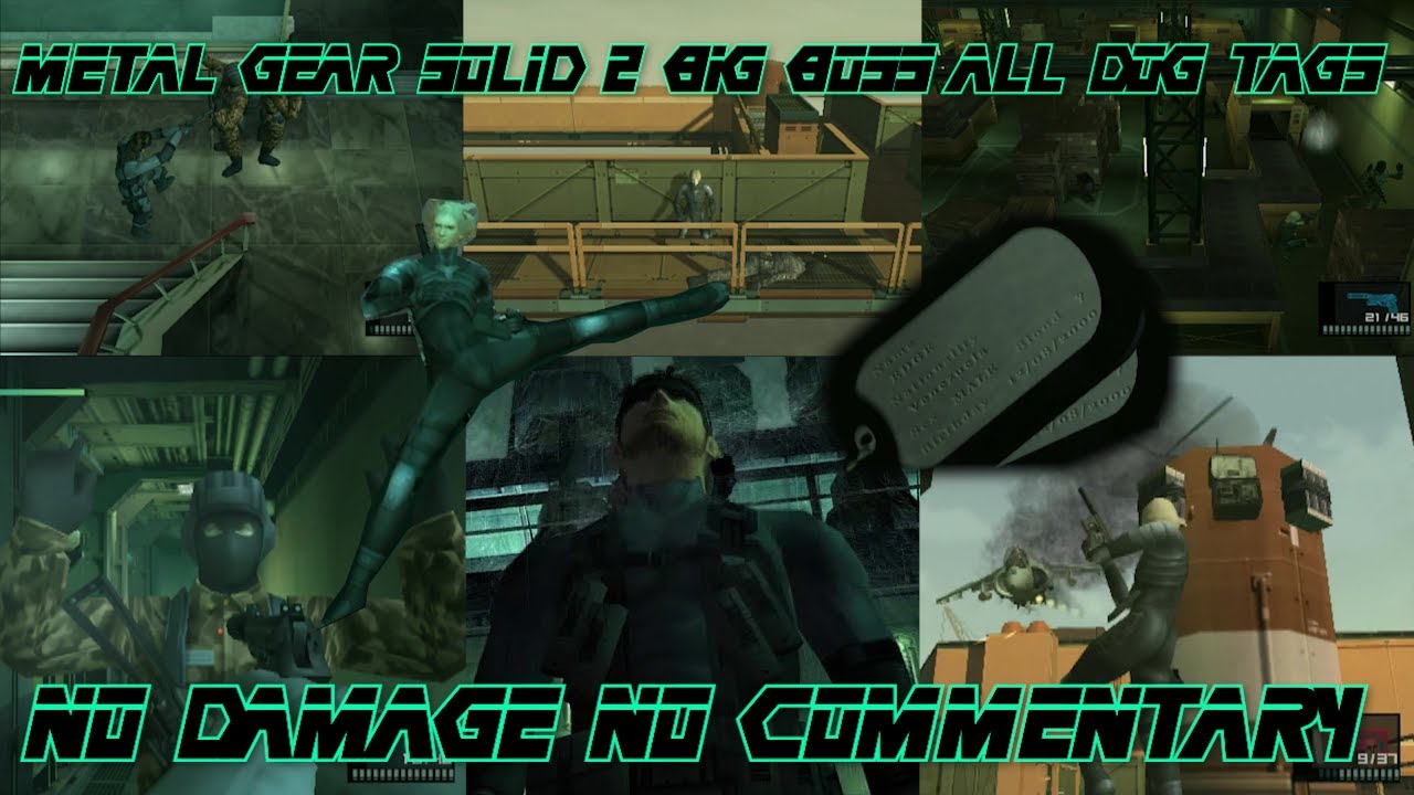 Metal Gear Solid 2 Extreme Big Boss No Damage All Dog Tags (No ...