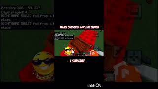 I do 2 clutch in minecraft game  dropped leader clutch and played bost clutch #7x7 #ultra #viral