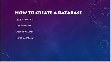 #1 Create Database in MS SQL