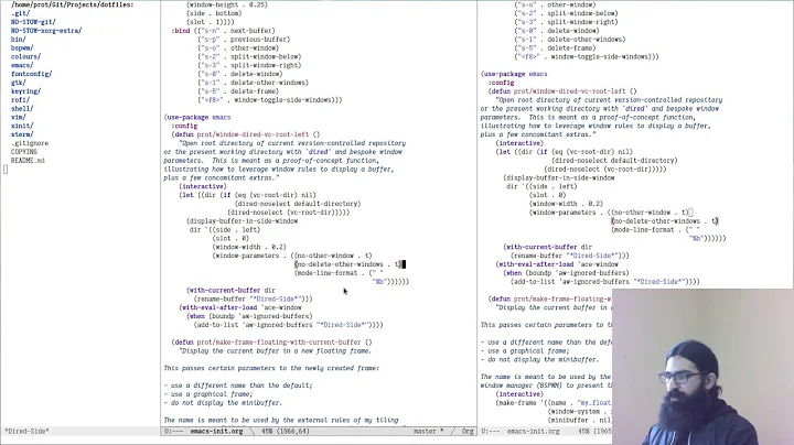 Emacs: window rules and parameters (`display-buffer-alist' and extras)